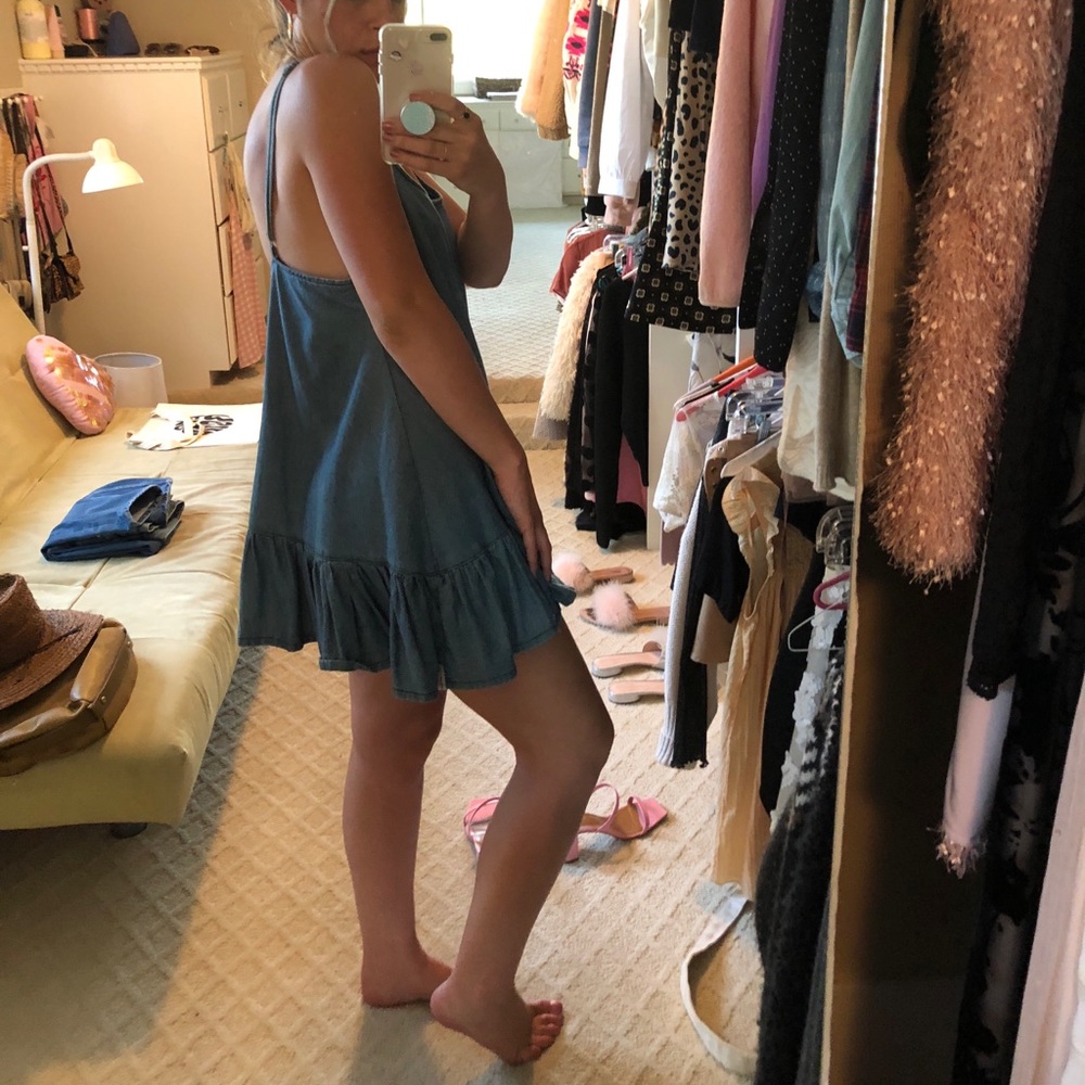 One Teaspoon Baby Doll Denim Tank Dress - Picture 8 of 8